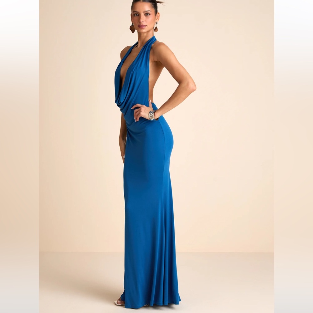Lulu's Vibrant Blue Dress - Picture 5 of 8